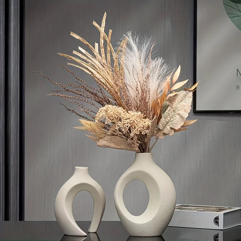 Woven Whispers: A Modern Boho Duo for Your Blooms