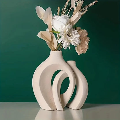 Woven Whispers: A Modern Boho Duo for Your Blooms
