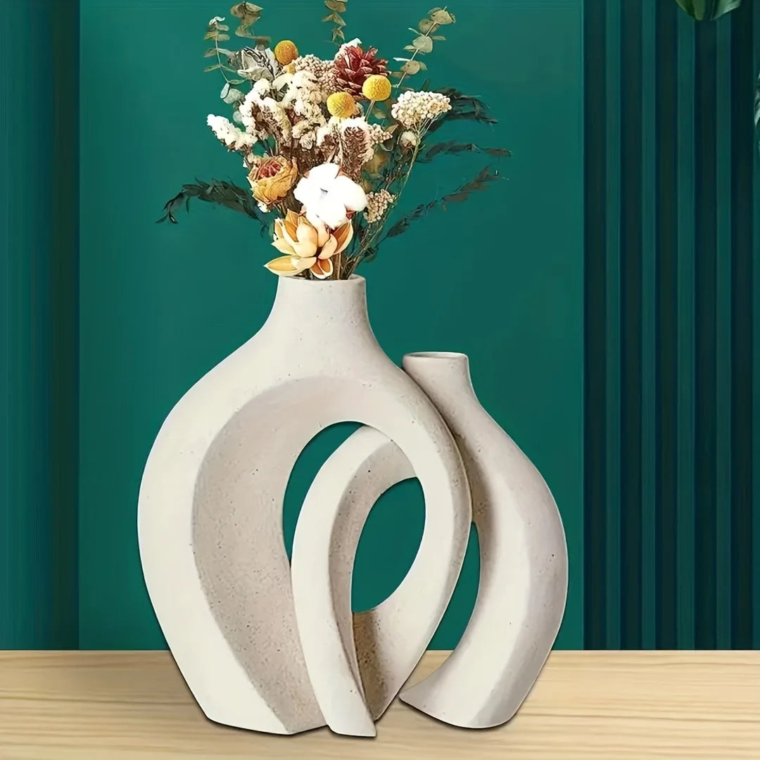 Woven Whispers: A Modern Boho Duo for Your Blooms