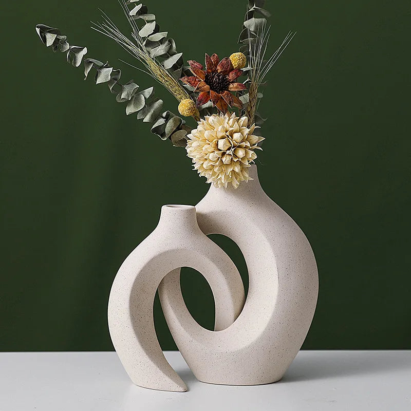Woven Whispers: A Modern Boho Duo for Your Blooms