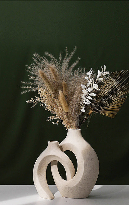 Woven Whispers: A Modern Boho Duo for Your Blooms