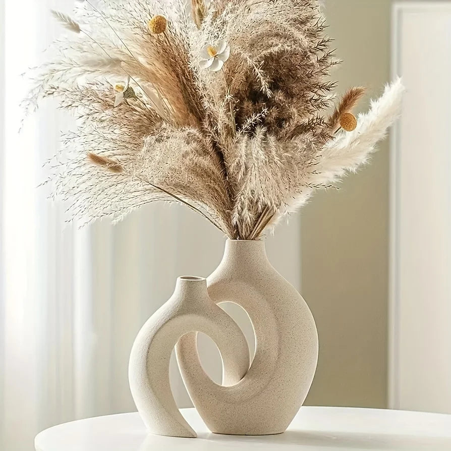 Woven Whispers: A Modern Boho Duo for Your Blooms