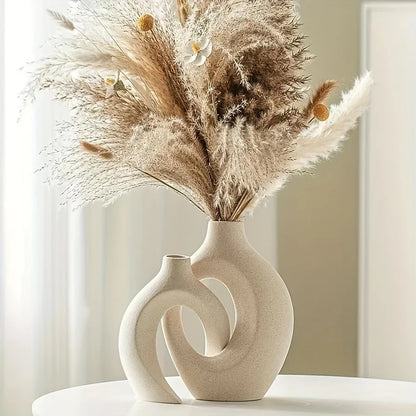 Woven Whispers: A Modern Boho Duo for Your Blooms